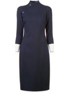 Ralph Lauren Collection Button Detail Shift Dress - Blue