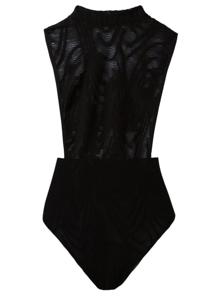 Janiero Lace Bodysuit, Women's, Size: G, Black, Polyamide