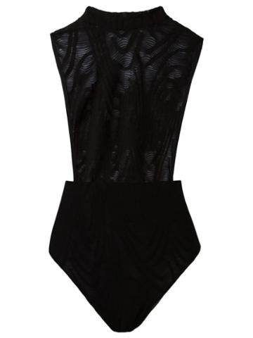 Janiero Lace Bodysuit, Women's, Size: G, Black, Polyamide
