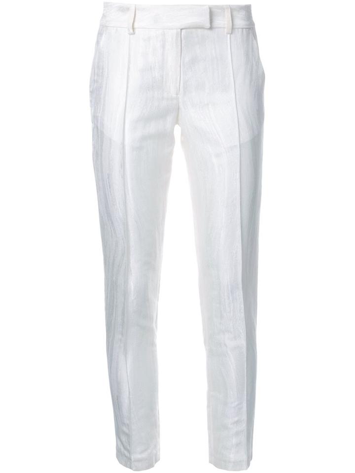 Strateas Carlucci 'proto Pin' Trousers, Women's, Size: Medium, White, Silk