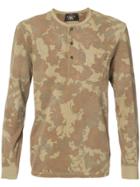 Rrl Camouflage Print Henley T-shirt - Brown