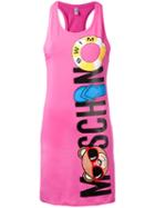 Moschino - Swim Bear Beach Dress - Women - Cotton/spandex/elastane - Xs, Pink/purple, Cotton/spandex/elastane