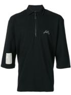 A-cold-wall* Zip Up Polo Shirt - Black