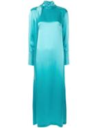 Taller Marmo Turtleneck Long Dress - Blue