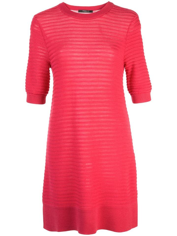 Derek Lam Short Sleeve Silk Cashmere Knit Top - Red