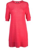 Derek Lam Short Sleeve Silk Cashmere Knit Top - Red