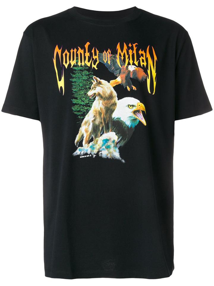 Marcelo Burlon County Of Milan Animal Printed T-shirt - Black