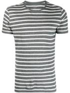 Majestic Filatures Striped Crewneck T-shirt - Grey