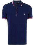 Love Moschino Peace Plaque Polo Shirt, Men's, Size: Small, Blue, Cotton/spandex/elastane