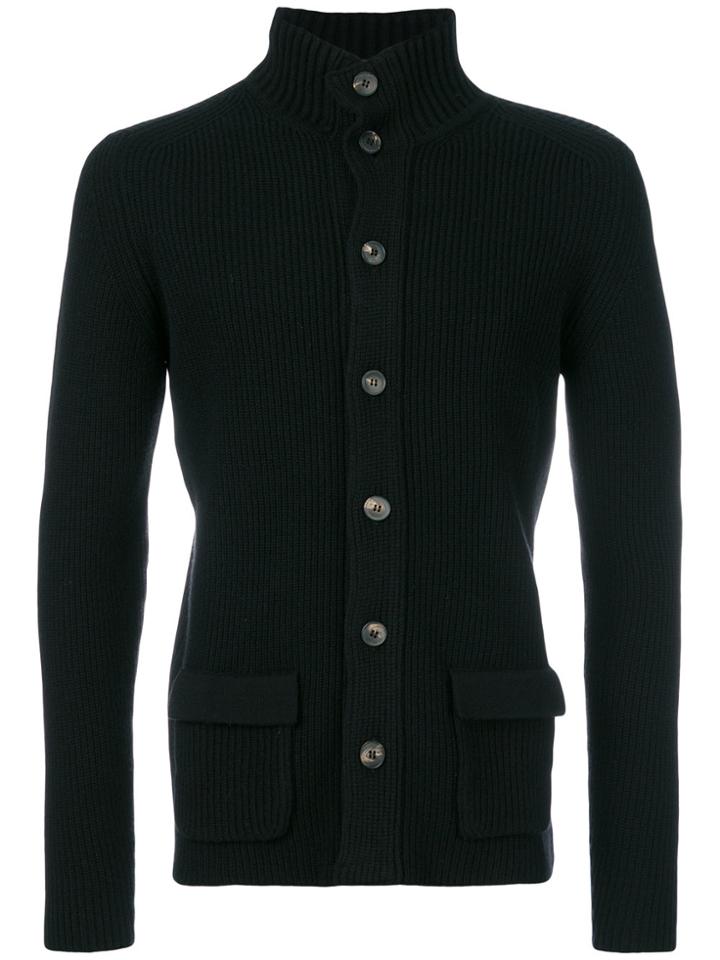 Dell'oglio Front Pocket Cardigan - Black