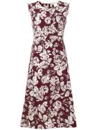 's Max Mara Floral Sleeveless Midi Dress - Red