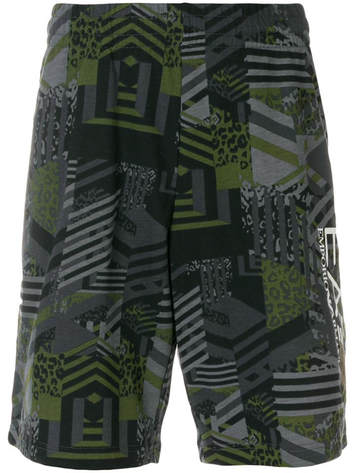Ea7 Emporio Armani Graphic Deck Shorts - Grey