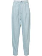 Hed Mayner Tapered High Waisted Jeans - Blue