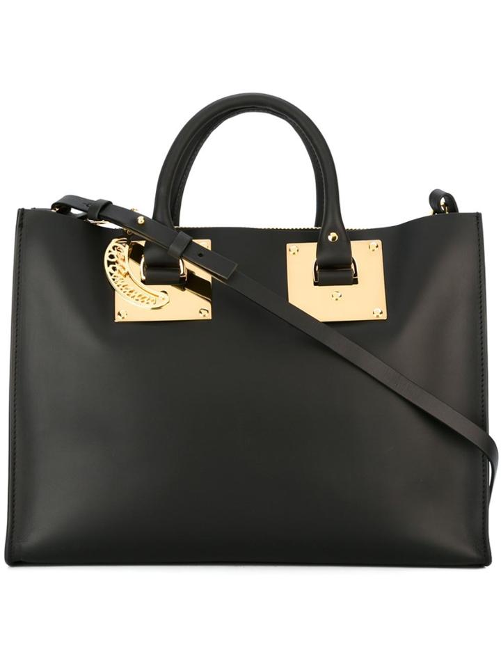 Sophie Hulme Small Sqaure 'albion' Shopper Tote - Black