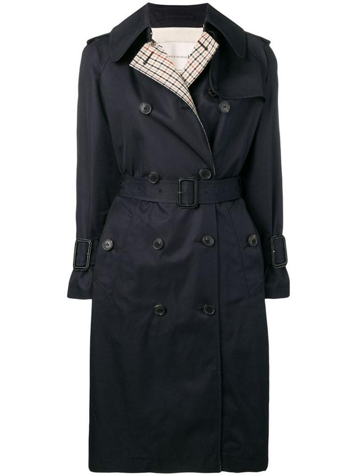 Mackintosh Ink Colour Block Cotton Trench Coat Lm-062bs/cb - Blue
