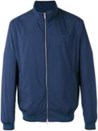 Paul & Shark Roll Neck Bomber Jacket, Men's, Size: Large, Blue, Polyester/polyurethane