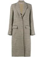 Stella Mccartney Oversized Checked Wool Blend Coat - Nude & Neutrals