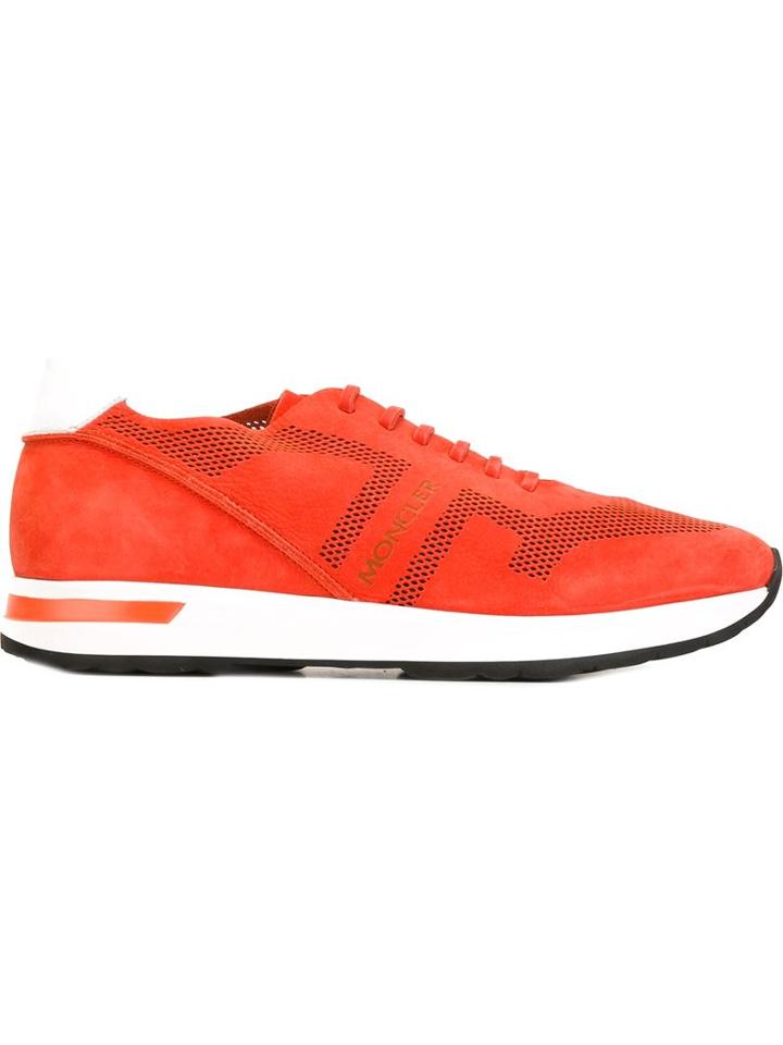 Moncler Albert Sneakers, Men's, Size: 43, Red, Rubber/nubuck Leather