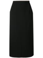 No21 Stripe-trimmed Midi Pencil Skirt - Black
