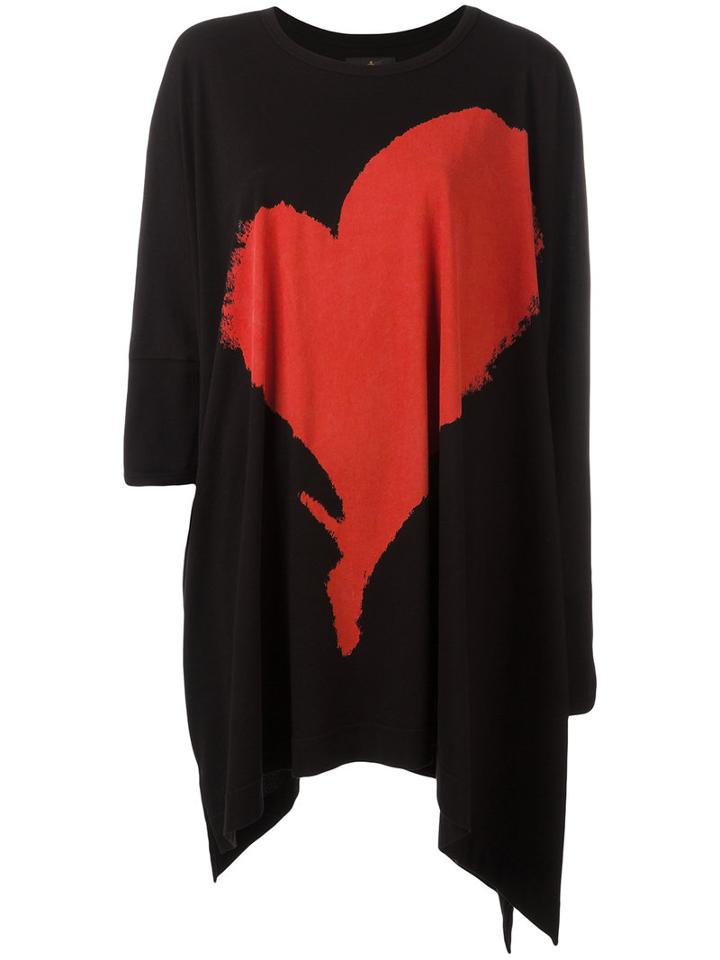 Vivienne Westwood Heart Print T-shirt, Women's, Black, Cotton