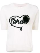 Fendi Front Logo Sweater - White