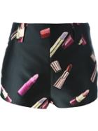 Giamba Lipstick Jacquard Shorts