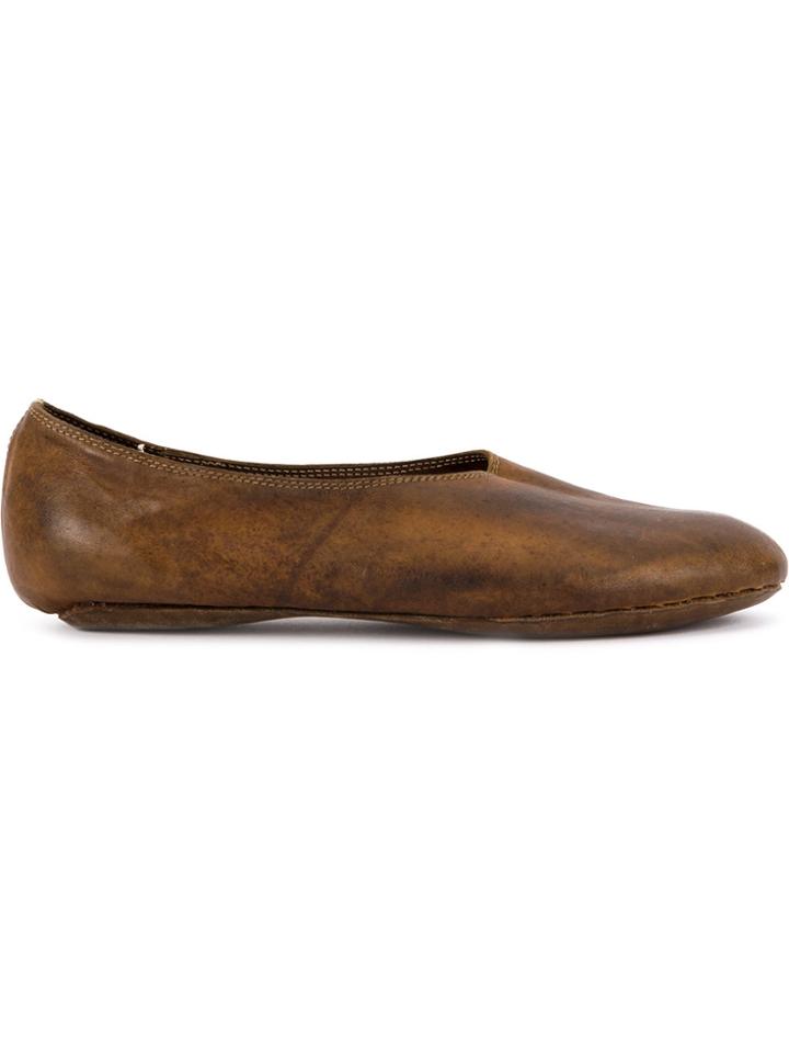 Guidi Round Toe Pumps - Brown