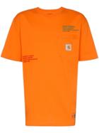 Heron Preston Oversized Embroidered Carhartt T-shirt - Orange