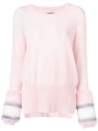 Izaak Azanei Long Cuff Sweater - Pink
