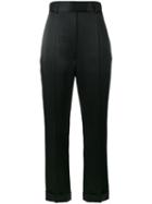 Haider Ackermann - High Waisted Straight Trousers - Women - Cotton/acetate/rayon - 38, Black, Cotton/acetate/rayon