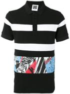 Les Hommes Printed Trim Polo Shirt, Men's, Size: Small, Black, Cotton