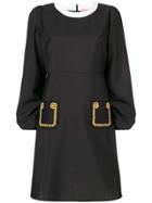 No21 Flared Loose Day Dress - Black