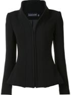 Brandon Maxwell Stand-up Collar Suit Jacket, Women's, Size: 4, Black, Viscose/acetate/spandex/elastane