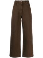 Nanushka Vintage Cropped Jeans - Brown
