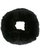 Yves Salomon - 'tubo' Scarf - Women - Rabbit Fur - One Size, Black, Rabbit Fur