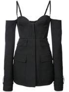 Vera Wang Spaghetting Strapped Long Sleeeved Jacket - Black