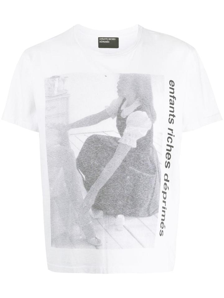 Enfants Riches Déprimés Photographic Print Crewneck T-shirt - White