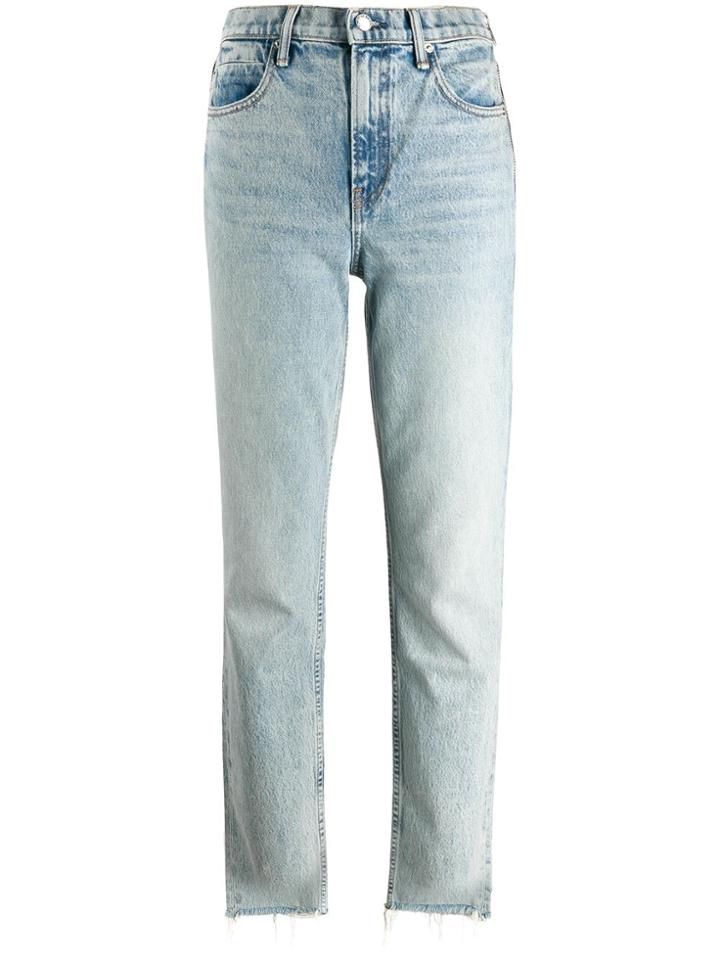 Alexander Wang Stonewashed Straight-leg Jeans - Blue