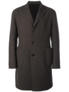 Tagliatore Single Breasted Coat, Men's, Size: 50, Brown, Polyamide/cupro/cashmere/virgin Wool