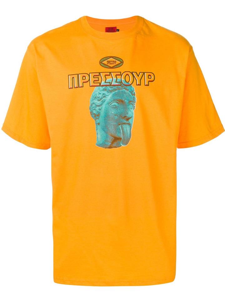 Pressure Pressoure Print T-shirt - Yellow