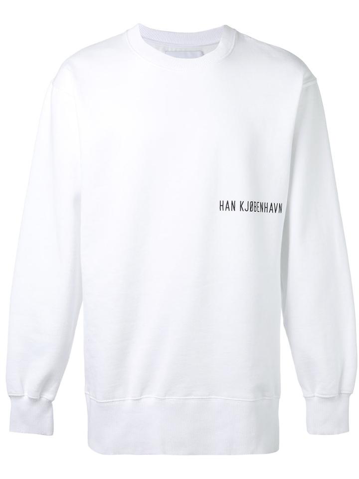 Han Kj0benhavn - 'muscle Crew' Sweatshirt - Men - Cotton/polyester - Xl, White, Cotton/polyester