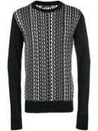 Balmain Logogram Knit Sweater - Black