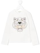 Kenzo Kids - Tiger Print Top - Kids - Cotton/spandex/elastane - 6 Yrs, White