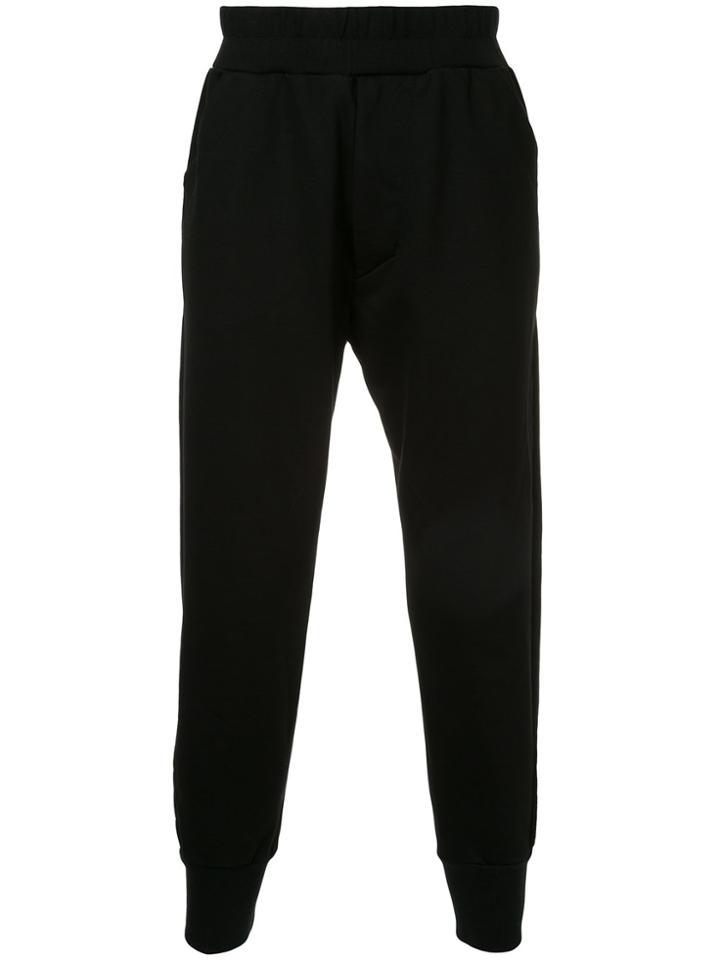 Julius Printed Back Track Pants - Black
