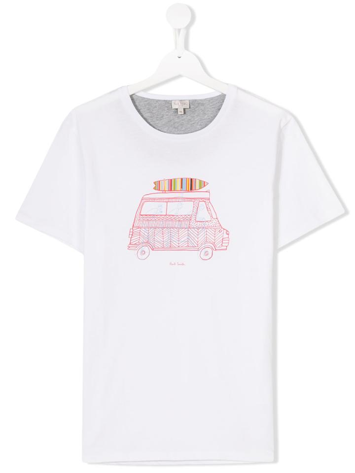 Paul Smith Junior Logo Print T-shirt - White