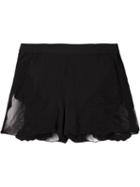 Stella Mccartney Floral Panel Shorts, Women's, Size: 42, Black, Silk/cotton