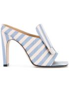 Sergio Rossi Striped Mules - Blue