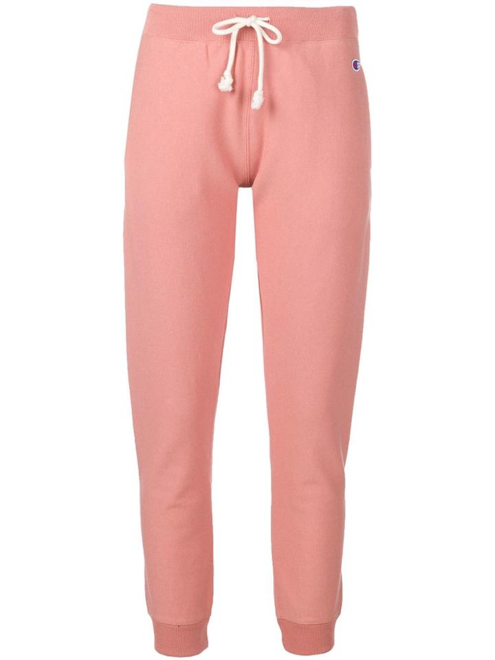 Champion Logo Patch Track Pants - Pink