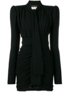 Saint Laurent Micro-pleated Mini Dress - Black