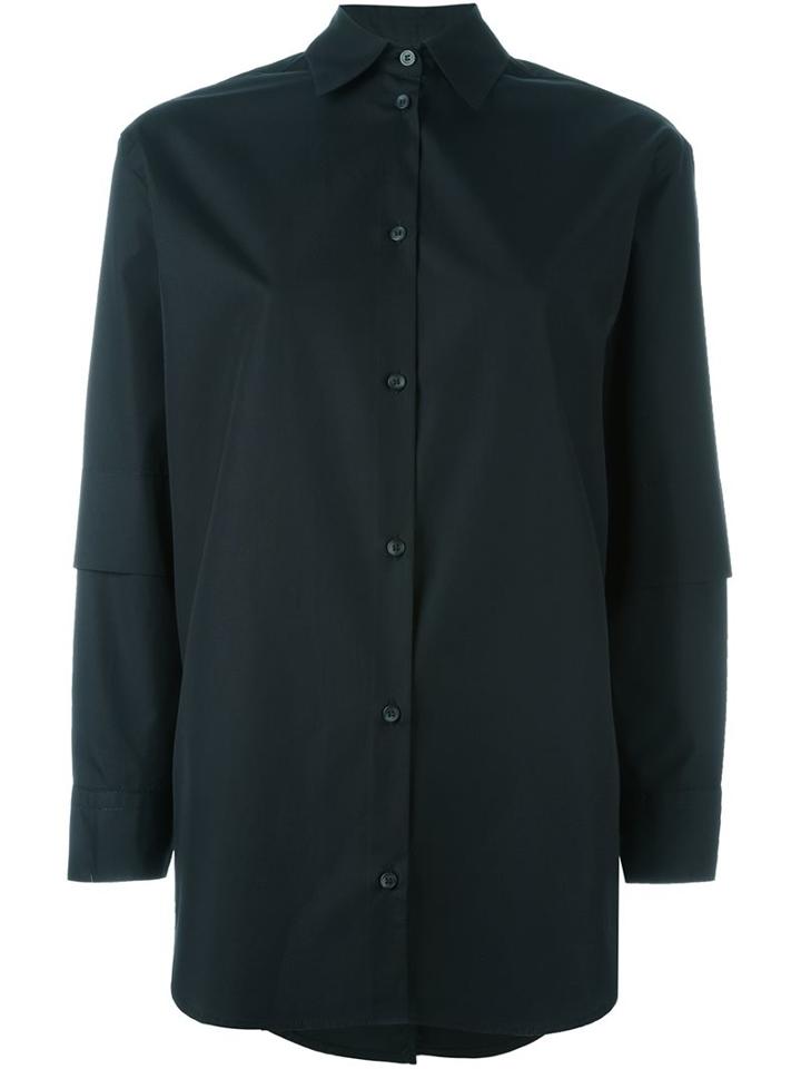 Mm6 Maison Margiela Classic Shirt, Women's, Size: 38, Black, Cotton